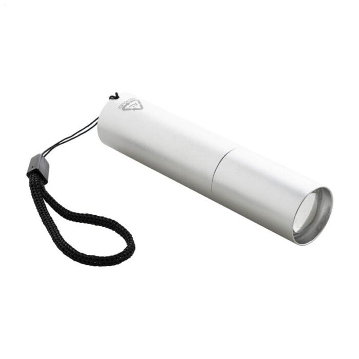 Chargelight Tone – polnilna svetilka iz recikliranega aluminija, srebro – AP864122-21