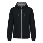 Kariban Contrast Zip Hoodie – moški hoodie na zadrgo