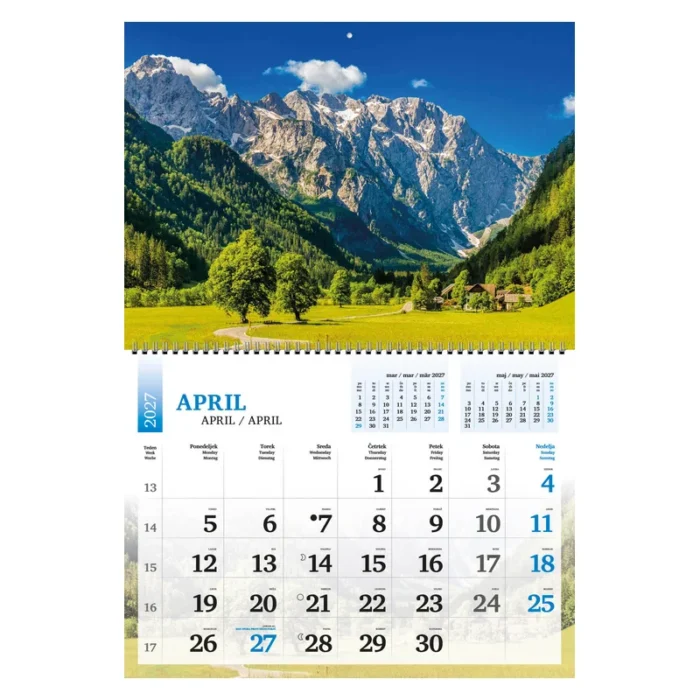 KOLEDAR POZDRAVLJENA, SLOVENIJA (dvodelni) 2027 – M - slika 6