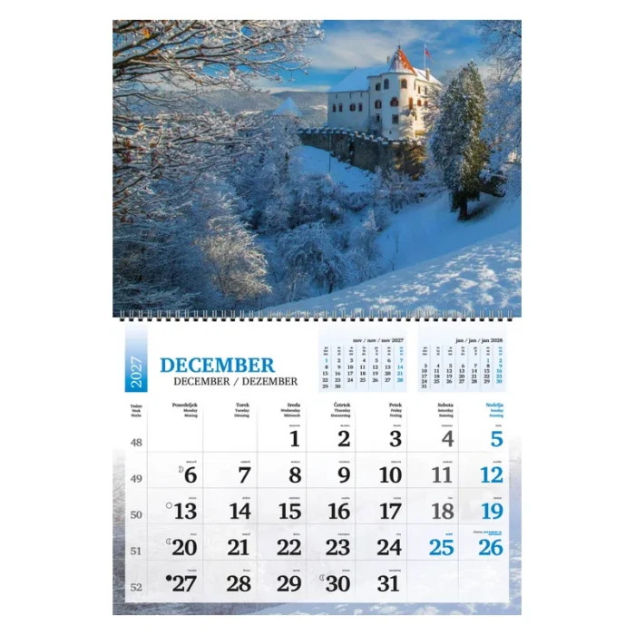 KOLEDAR POZDRAVLJENA, SLOVENIJA (dvodelni) 2027 – M - slika 14