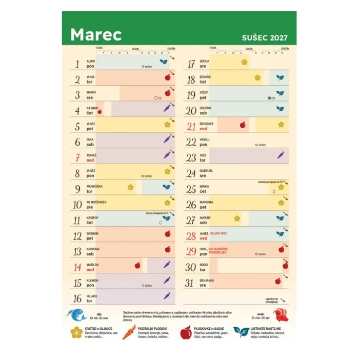 KOLEDAR SETVENI s spiralo 2027 – M - slika 3