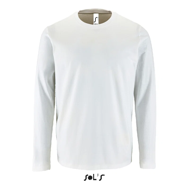 so02074-white SOL'S Imperial LSL – moška/unisex majica z dolgimi rokavi - slika 1
